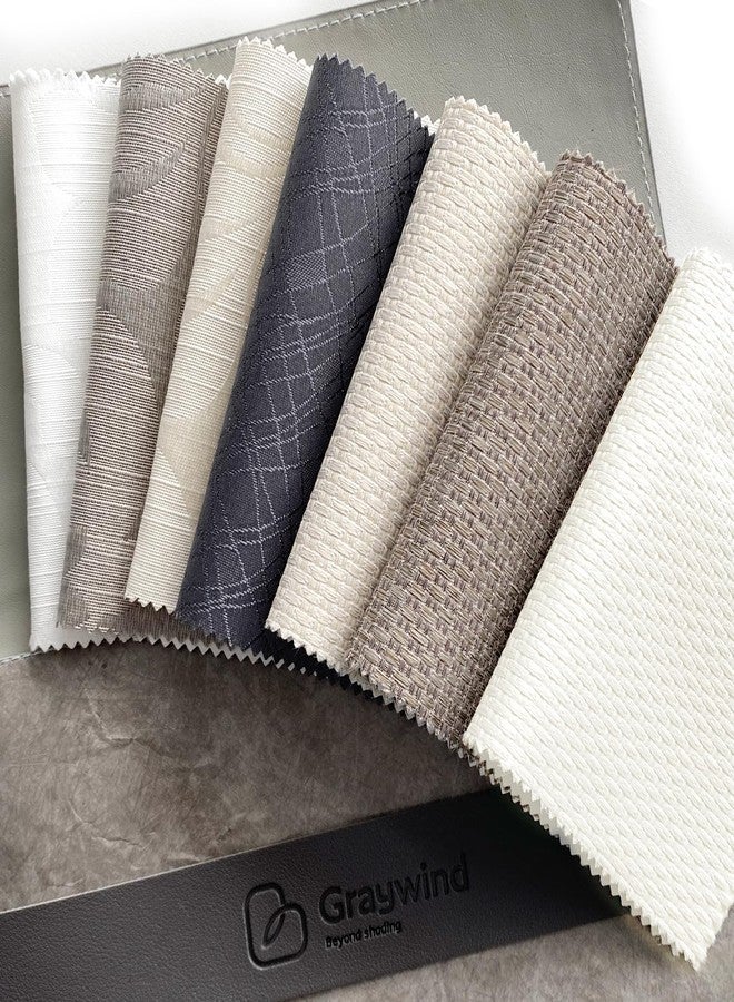 Graywind Roman Shades Light Filtering Roman Window Shades Plain Fold Soft for Doors Bedroom, Custom Size (Fabric Samples) - Image 2